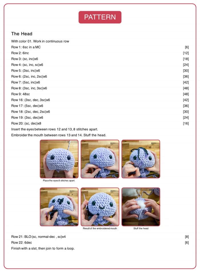 Crochet pattern PDF using the Classique template with a bordered frame and single-column layout